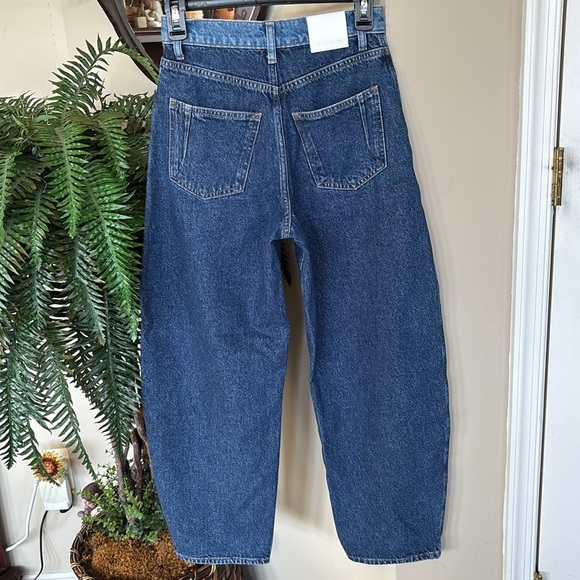 NWT Derek Lam 10 Crosby Denise Color Blocked High Rise Barrel Jeans Skyler Multi - Picture 11 of 16